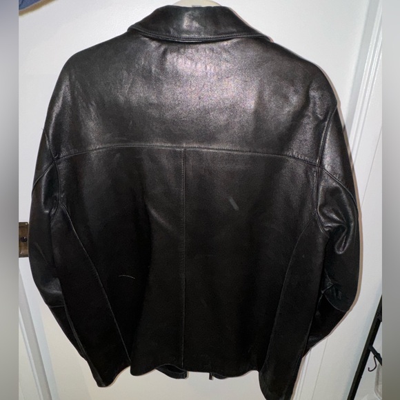 OVERSIZED VINTAGE leather bomber jacket, lambkin, quilted lining - Picture 2 of 8